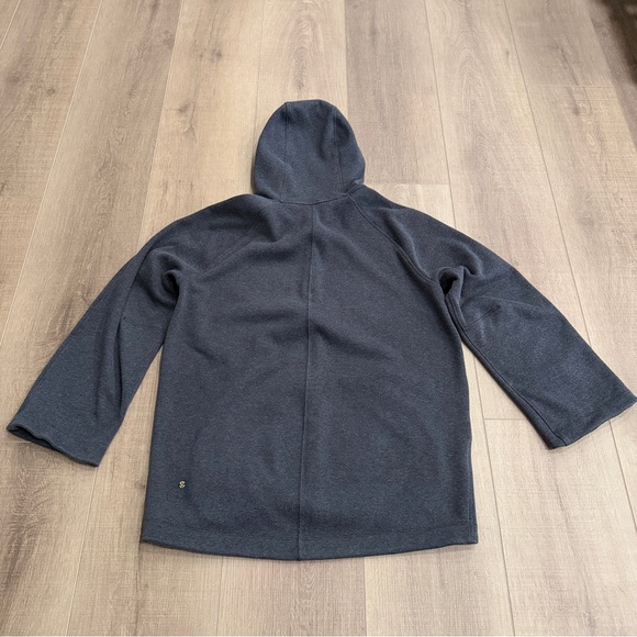 Lululemon Principal Dancer Women 8 Heathered Black French Terry Oversized Long - Picture 12 of 13